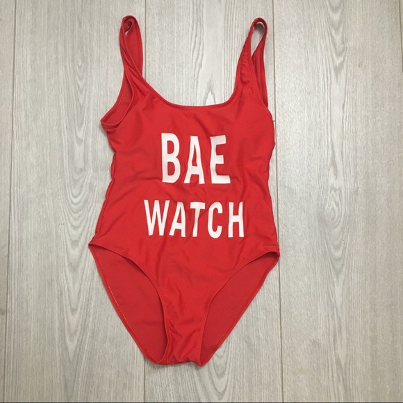 Bae watch red one piece swimsuit - Picture 1 of 1